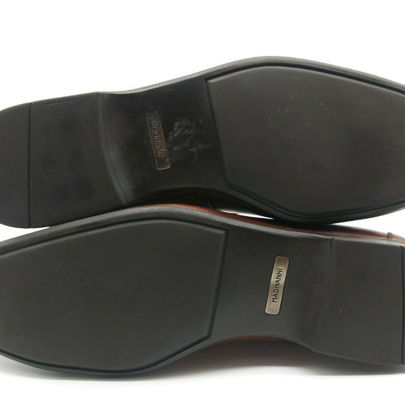 Magnanni Brown Horsebit Strap Apron Toe Loafer 9.5 - Picture 6 of 8